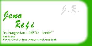 jeno refi business card